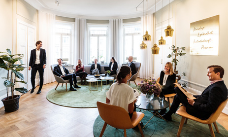 Engaged tenants in modern office space, inspiring collaboration and innovation 
