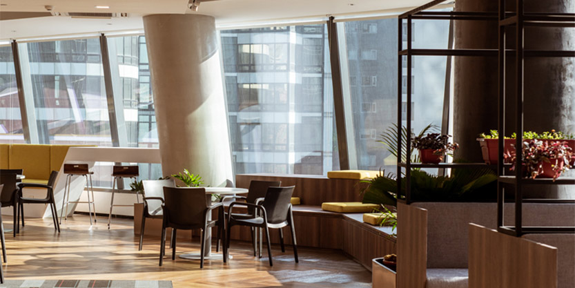 Cafeteria at JLL Philippines’ head office in Makati