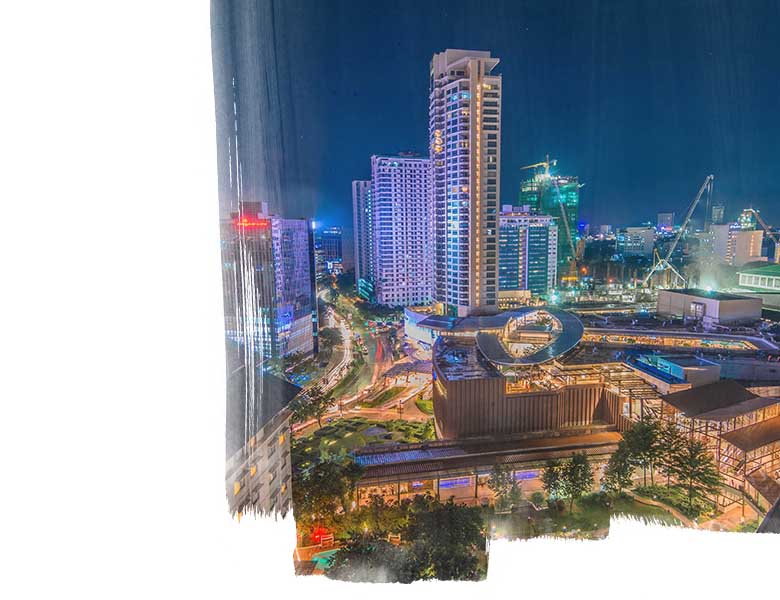 Aerial view of Cebu buildings