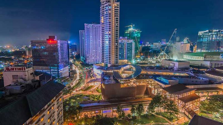 Aerial view of Cebu buildings