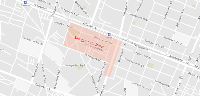 Location of Seongsu Café Street