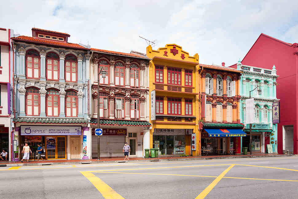 Modern architecture Shophouse building in Singapore