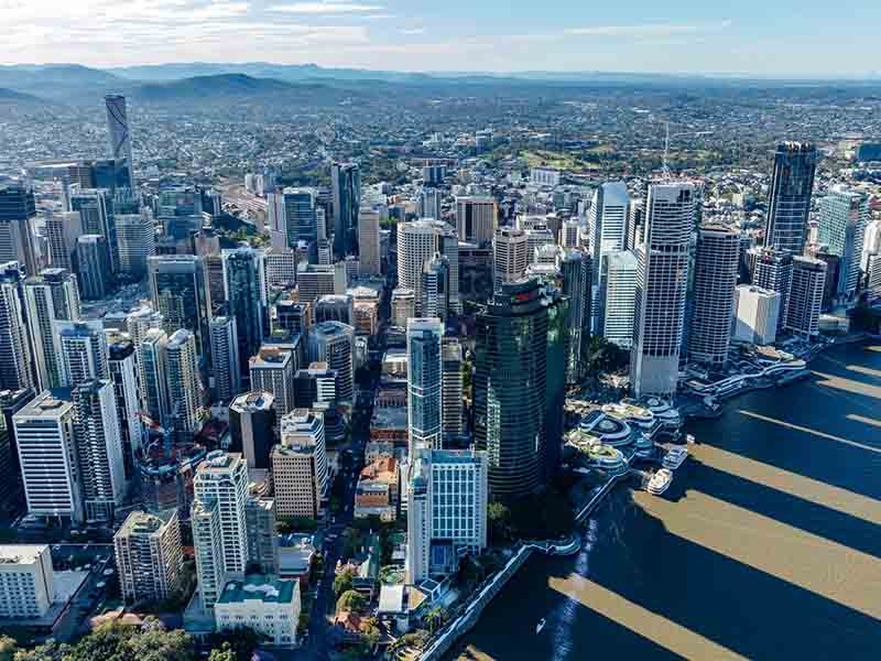 Aerial view of a city