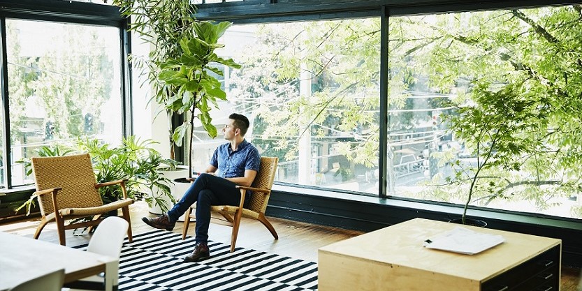 Man sitting in an office