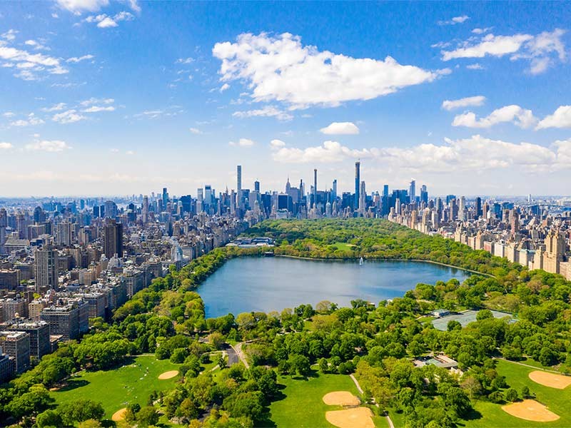 Aerial view of a city