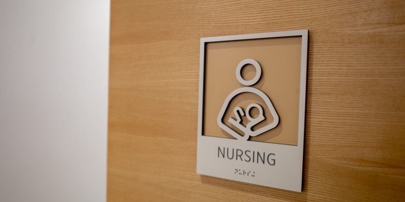A room in office for new mothers, with name nursing on it