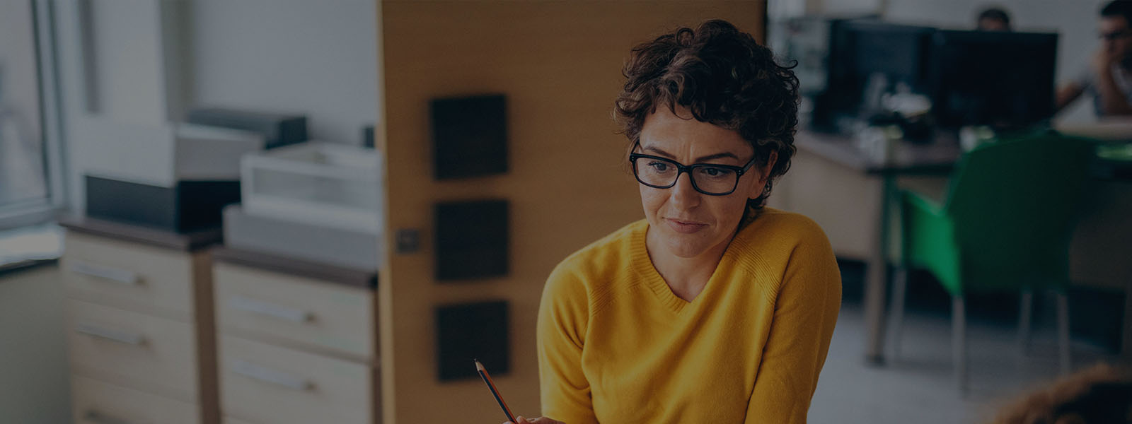 A girl working on Tab