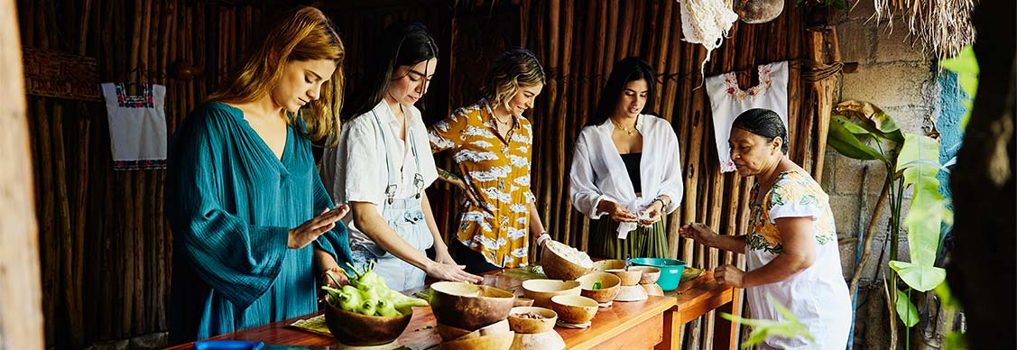 Woman making food